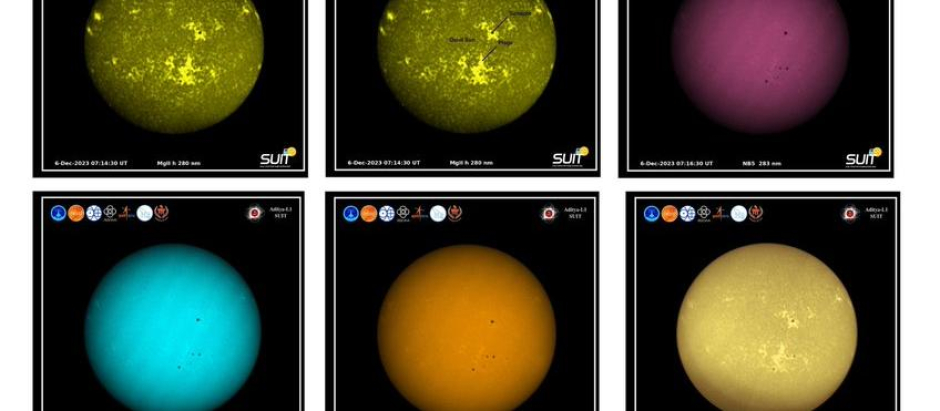 mágenes del disco solar de la misión india Aditya L1