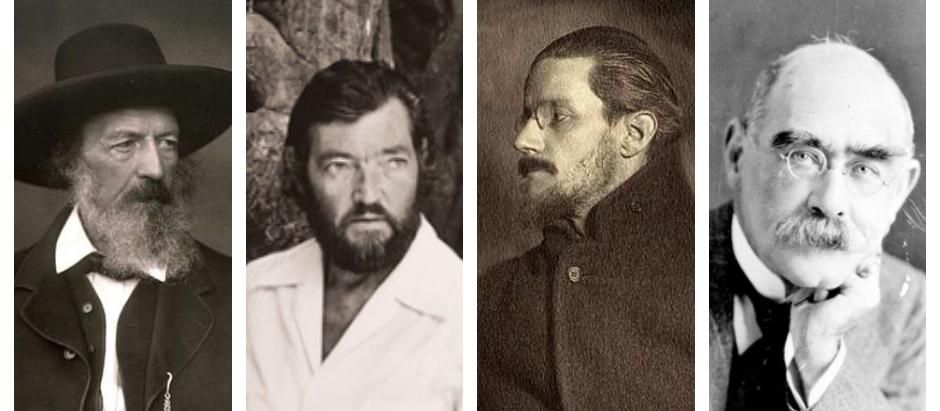 Alfred Tennyson, Julio Cortázar, James Joyce y Rudyard Kipling