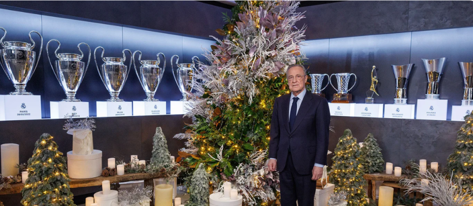 Florentino Pérez, presidente del Real Madrid, en el discurso de fin de año