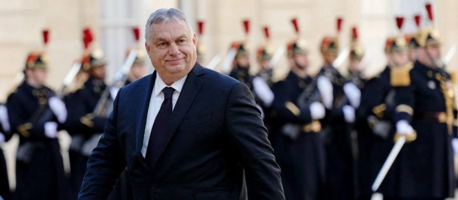 Viktor Orbán en Paris en la ceremonia de despedida del expresidente de la Comisión Jaques Delors
