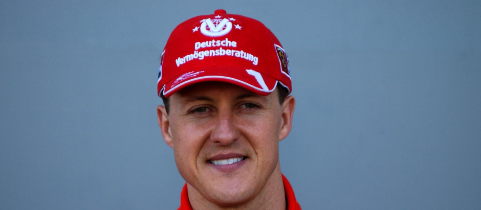 Michael Schumacher, con el mono de Ferrari, en su etapa de piloto de F1
