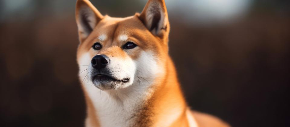 Un perro de raza Shiba Inu