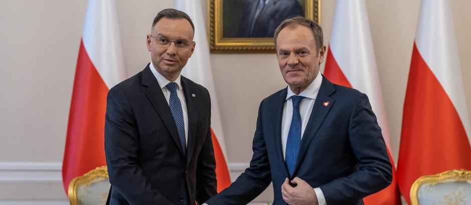 El primer ministro polaco, Donald Tusk, se ha reunido este lunes con el presidente, Andrzej Duda.