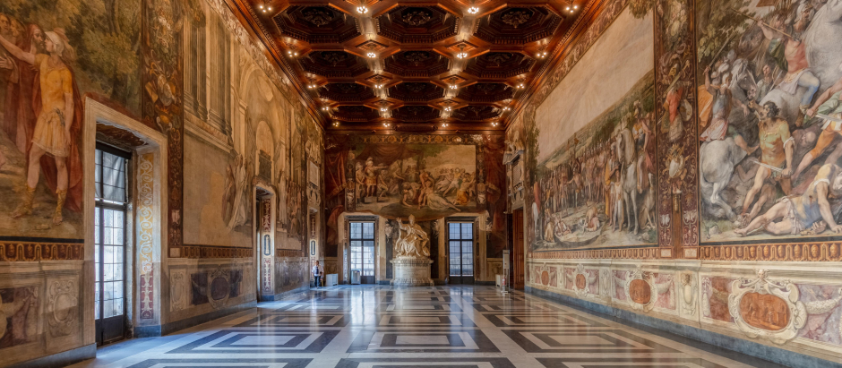 Interior de los Museos Capitolinos de Roma