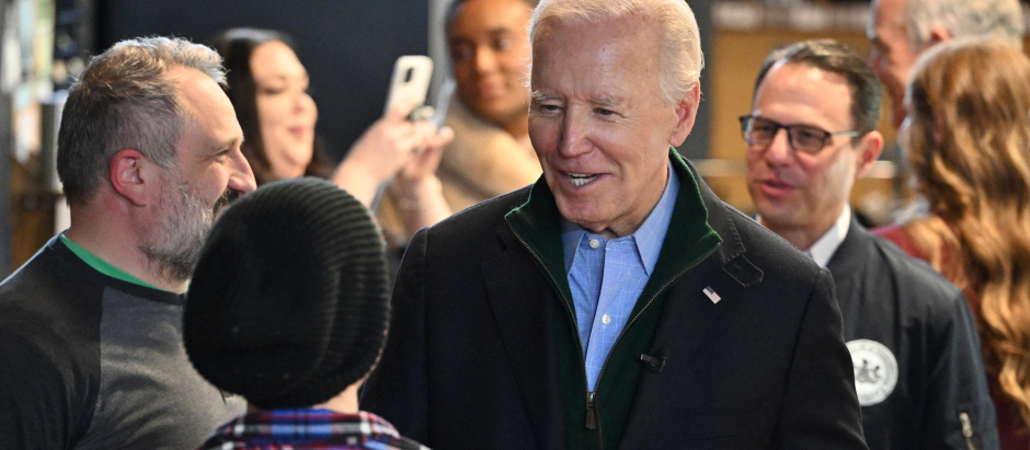 El presidente Joe Biden durante una visita a Pensilvania