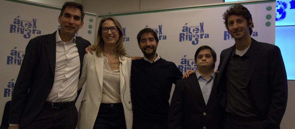 Ana Marshall, Carlos Rivera, Álex Rivera y Esteban Granero en la presentación de Fundación Álex Rivera