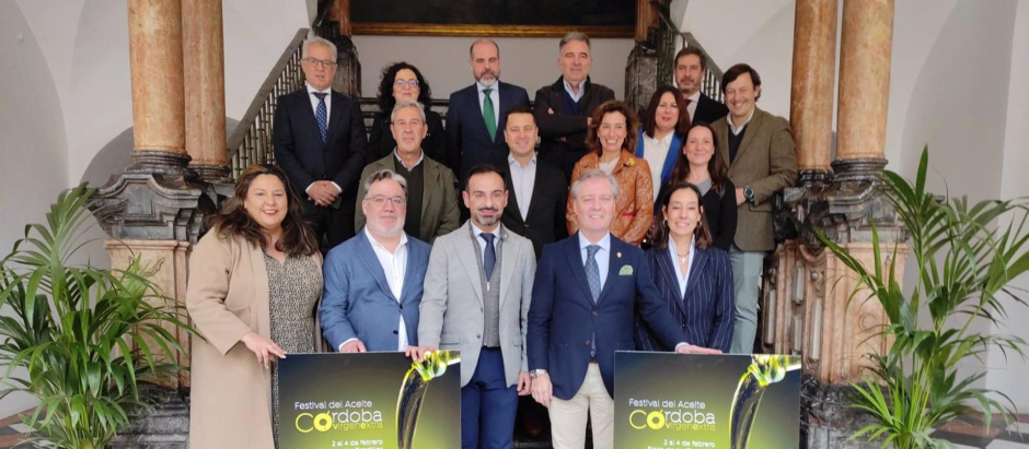 Autoridades en la presentación del 'I Festival del Aceite Córdoba Virgen Extra'