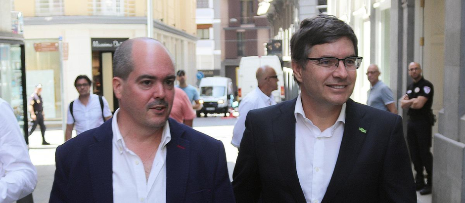Nicasio Galván y  Alejandro Gómez, presidentes provinciales de Vox Las Palmas y Santa Cruz de Tenerife respectivamente