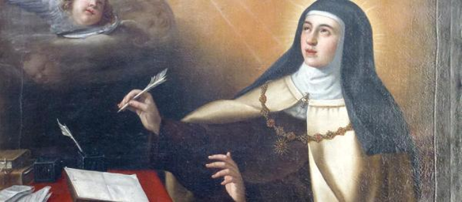 Santa Teresa escribiendo, de Felipe Gil de Mena