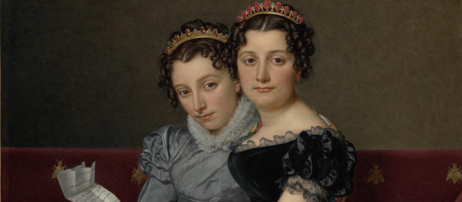 Zenaida y Carlota Bonaparte en 1821, por Jacques-Louis David