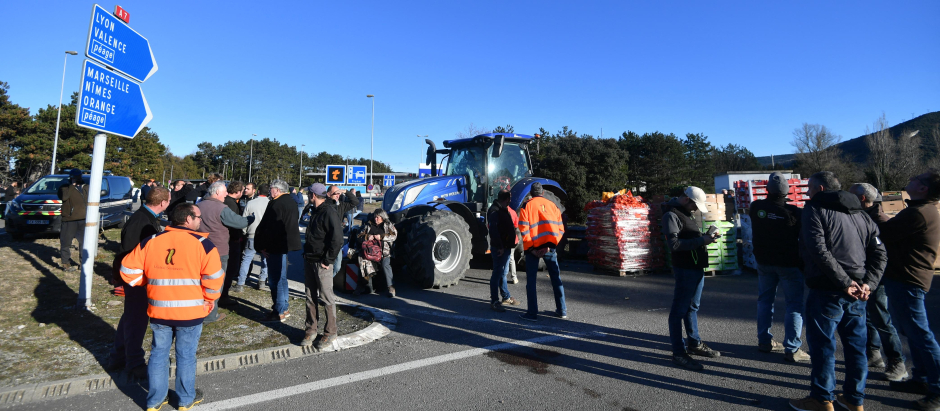 Protesta de agricultores franceses