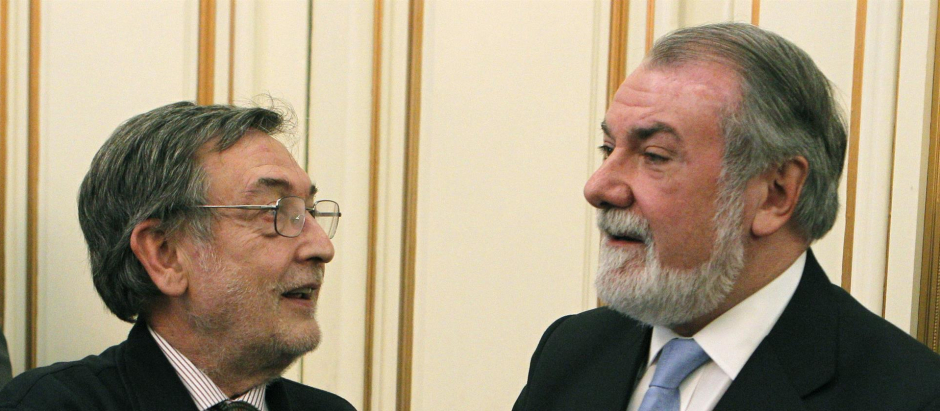 Eugenio Nasarre y Jaime Mayor Oreja, en una imagen de 2012