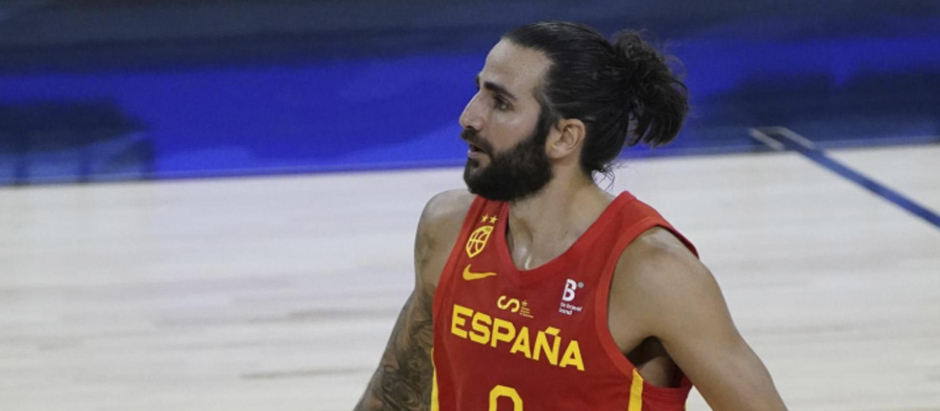 Ricky Rubio, en una imagen de archivo con la selección española de baloncesto