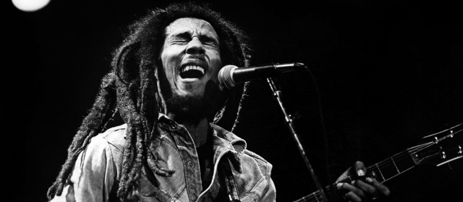 Bob Marley durante una actuación en 1979