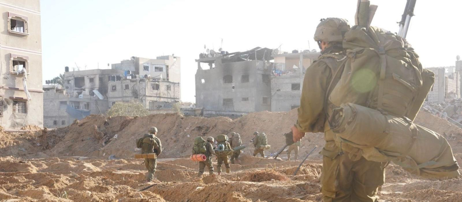 Soldados de las Fuerzas de Defensa de Israel (FDI) en la Franja de Gaza
