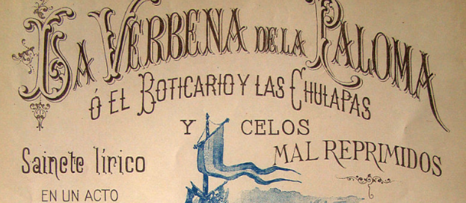 Cartel del estreno de La verbena de la paloma en 1894