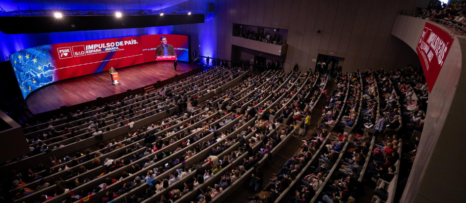 Una intervención de Sánchez en la reciente Convención política del PSOE
