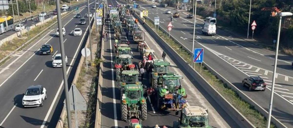 Las protestas de los tractoristas duran ya más de una semana