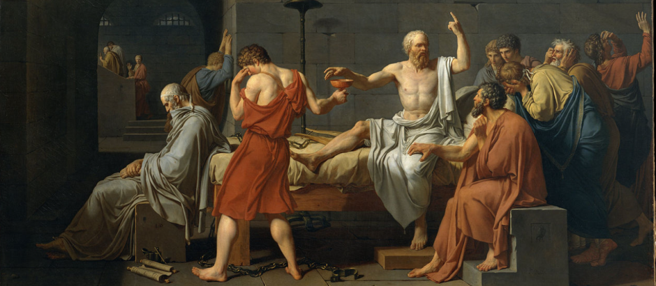 La muerte de Sócrates de Jacques-Louis David