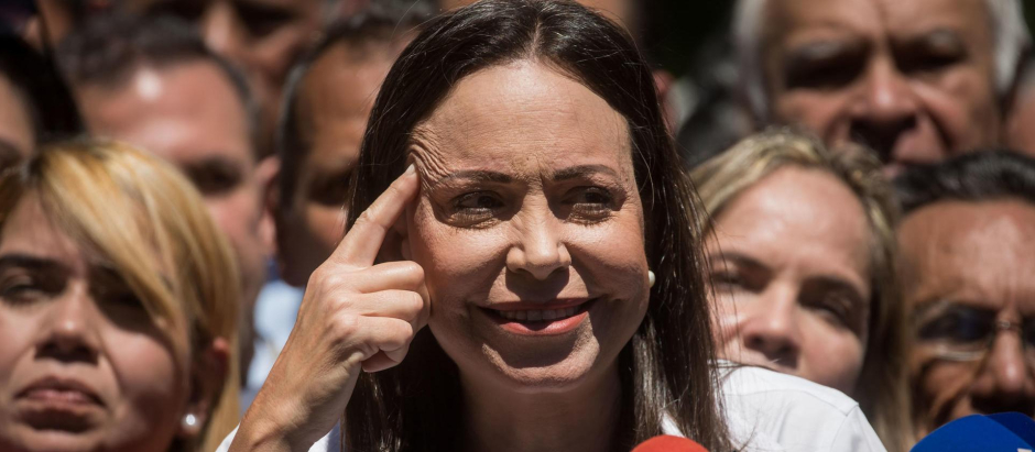 La líder opositora venezolana María Corina Machado, en Caracas