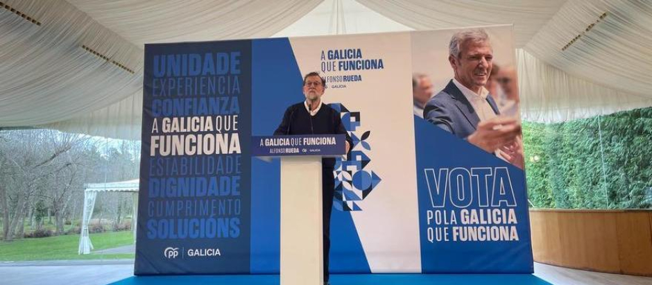 Rajoy en un mitin del PP en Alfoz (Lugo)