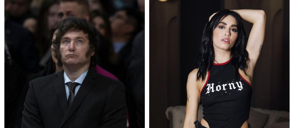 El presidente de Argentina, Javier Milei, y la cantante Lali Espósito