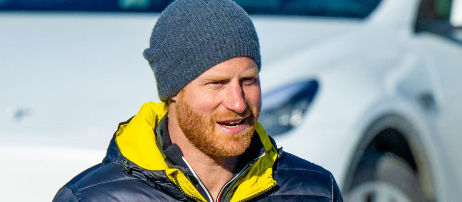 Prince Harry, Duke of Sussex attending the 2 day of the One Year to Go Event before the Invictus Games Vancouver Whistler 2025 at Mountain Square in Whistler, Canada.