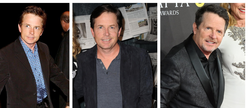 Michael J Fox en 2002, 2010 y 2024