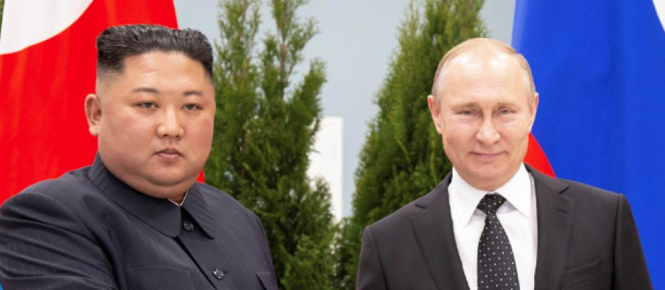 El líder norcoreano, Kim Jong-un, y el presidente de Rusia, Vladimir Putin