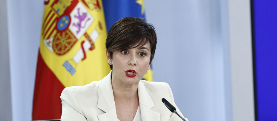 Isabel Rodríguez en la rueda de prensa posterior al Consejo de Ministros