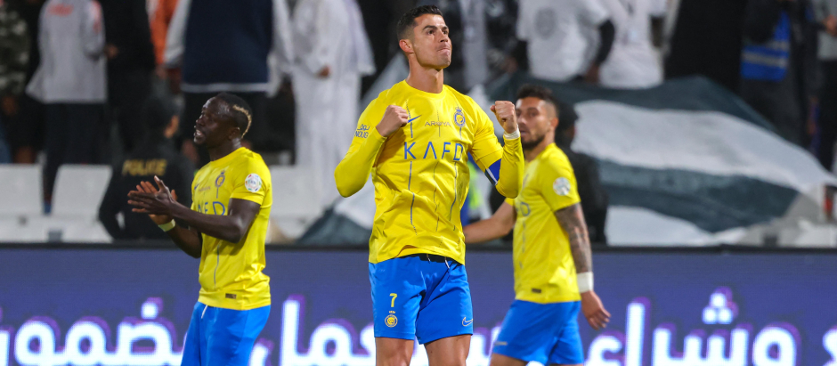 Cristiano celebra un gol con el Al-Nassr