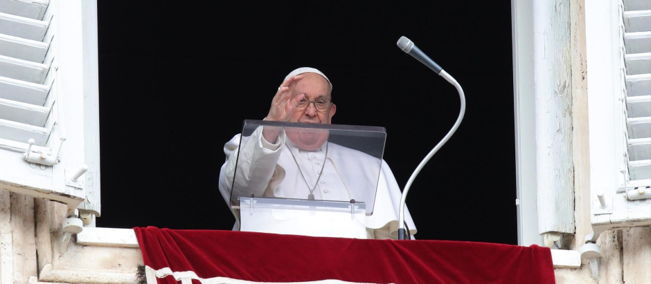 El Papa Francisco durante el ángelus del domingo 3 de marzo