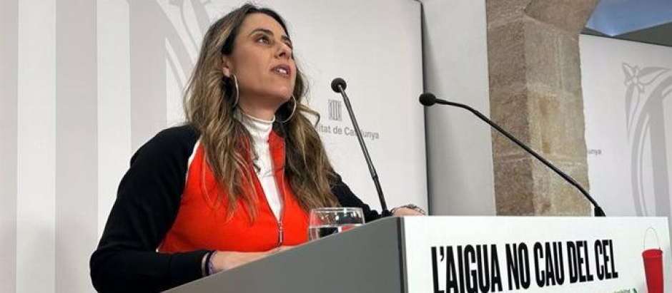 La portavoz del Govern, Patrícia Plaja, en una rueda de prensa en el Palau de la Generalitat