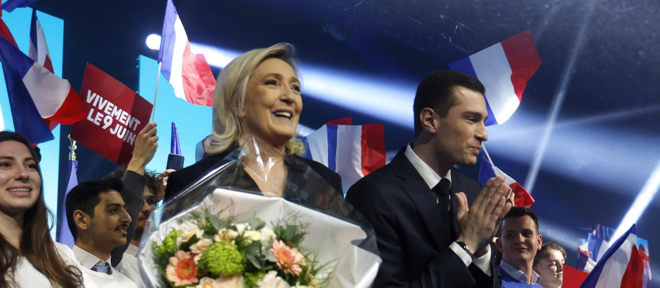 Jordan Bardella y Marine le Pen