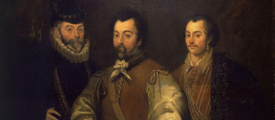Thomas Cavendish, Sir Francis Drake y Sir John Hawkins