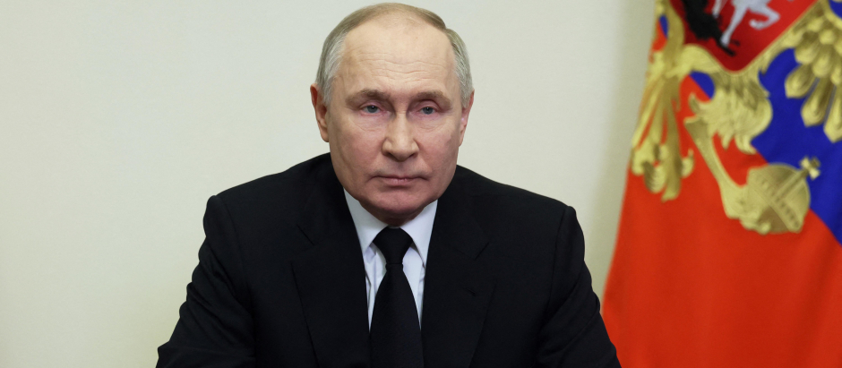 El presidente ruso Vladimir Putin durante su mensaje