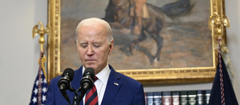 El presidente Biden durante la rueda de prensa por el accidente de Baltimore