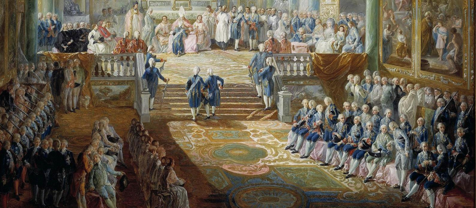 Juramento del futuro Fernando VII como príncipe de Asturias, realizado en la iglesia del Real Monasterio de San Jerónimo de Madrid el 23 de septiembre de 1789