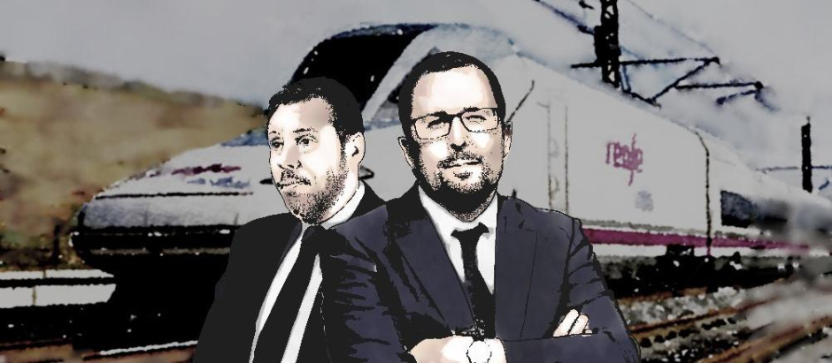 El presidente de Renfe, Raúl Blanco, y el ministro de Transportes, Óscar Puente, defienden el interés de la empresa española.