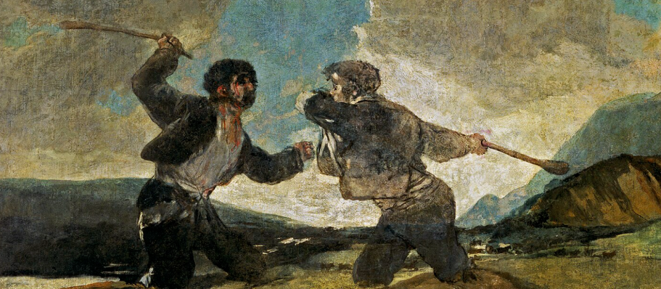 Duelo a garrotazos (1820) de Francisco de Goya