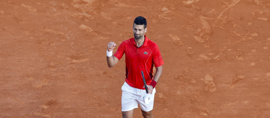 Djokovic en su partido ante De Miñaur