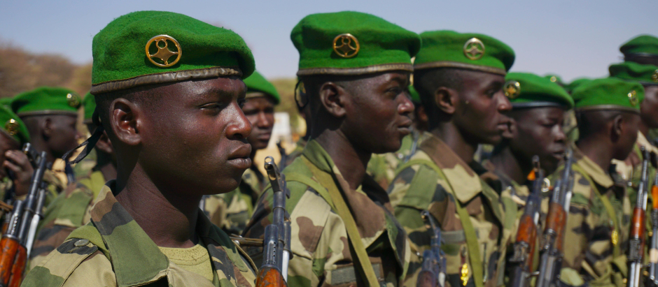 Imagen de archivo de soldados de Níger