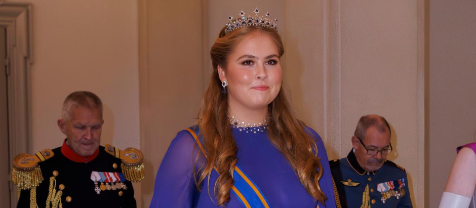 La Princesa Amalia de los Países Bajos en la cena de gala con motivo del 18 cumpleaños del Príncipe Christian de Dinamarca