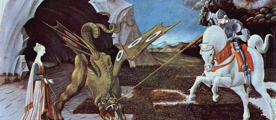 'San Jorge y el dragón', del pintor italiano Paolo Uccello, pintado en torno a 1470.