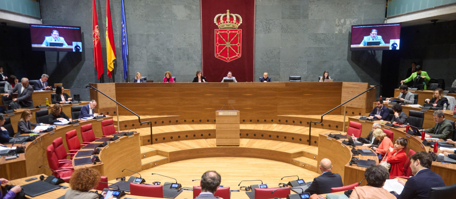 El Parlamento de Navarra en la sesión plenaria de este jueves