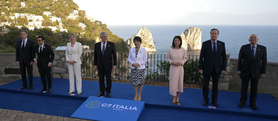 Los ministros de Exteriores del G7 reunidos en Capri