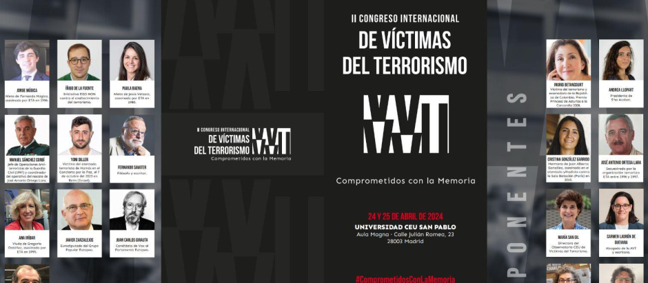 El Congreso Internacional de Víctimas se celebrará este jueves 25 de abril