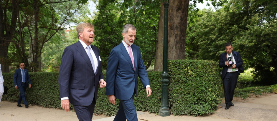 El Rey de los Países Bajos junto con el Rey de España en una visita que realizó en el mes de junio