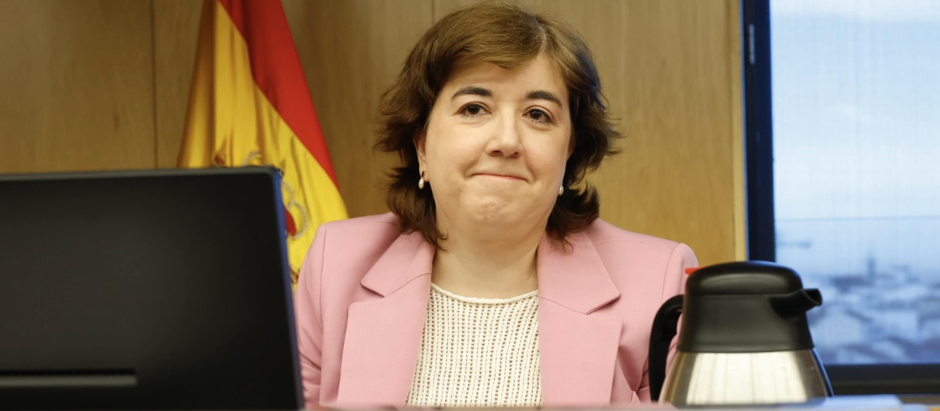 Concepción Cascajosa, presidenta interina de RTVE, este jueves en el Congreso