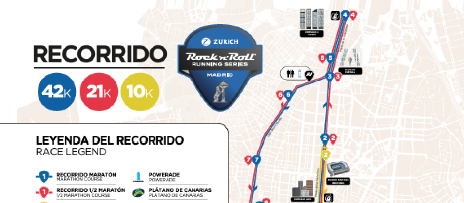 Recorrido del maratón de Madrid
